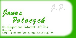 janos poloczek business card